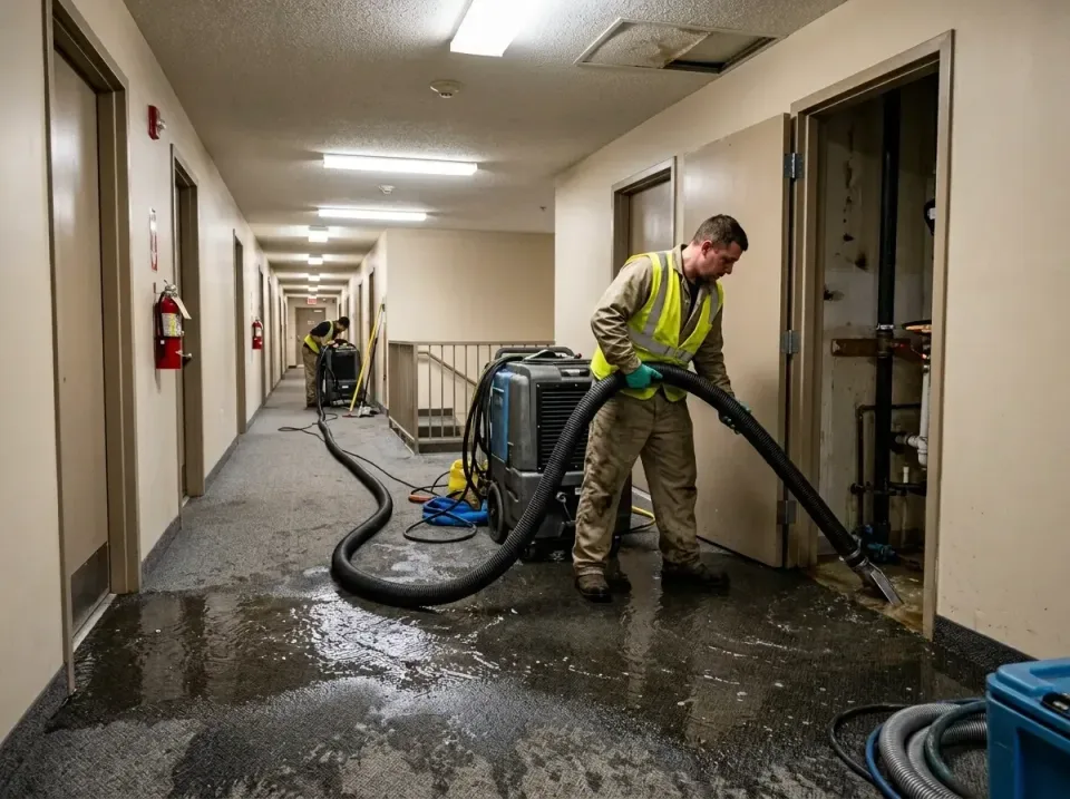 multi-unit-apartment-hallway-f-005 — frequently asked questions, Emergency Burst Pipe Water Extraction & Removal in Fate, TX